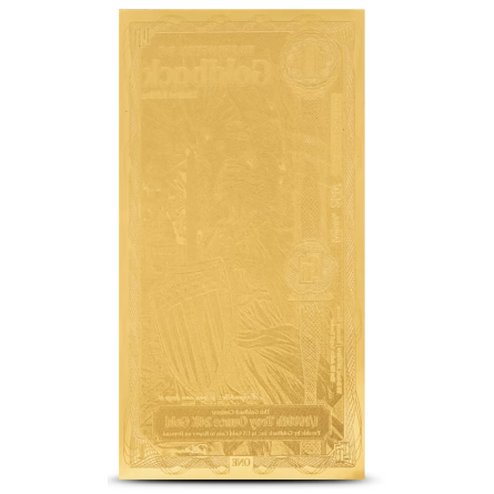 Złoty Banknot 1 Washington D.C. Goldback Gold Note, 1/1000 uncji - front