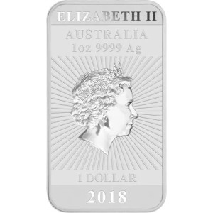 Sztabko Moneta Rectangular Dragon 2018, 1 uncja - rewers