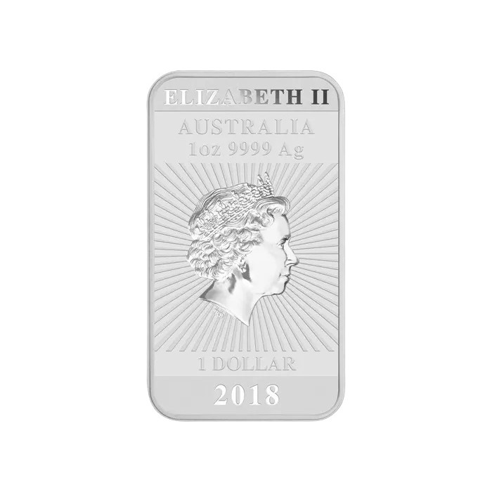Rectangular Dragon 2018 Bar Coin, 1 ounce - obverse