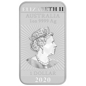 2020 Rectangular Dragon Coin, 1 ounce - reverse side