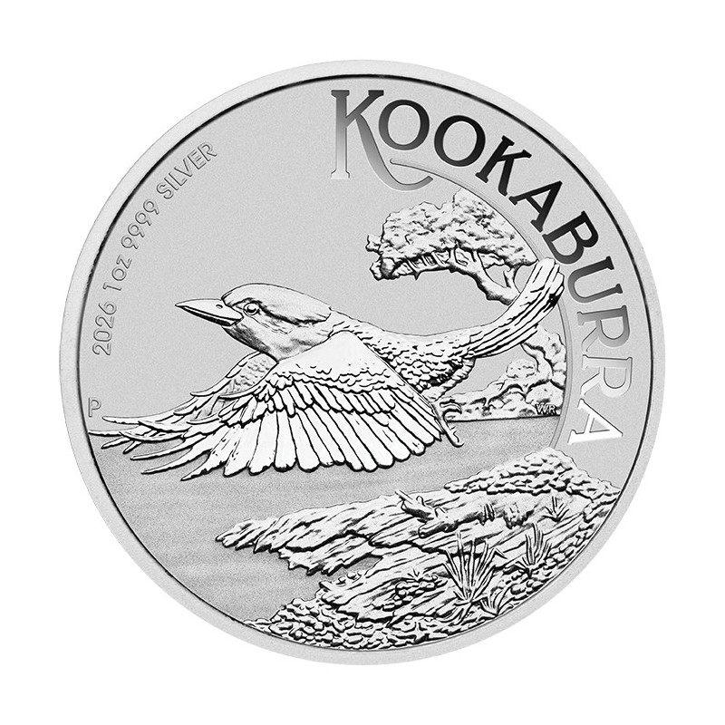 2026 Australian Kookaburra Silver Coin, 1 oz - rev 2026 Australian Kookaburra Silver Coin, 1 oz - rev