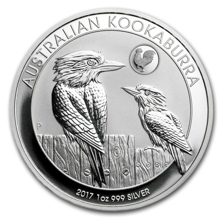 Srebrna Moneta Australian Kookaburra 2017 Rooster Privy, 1 uncja - rewers