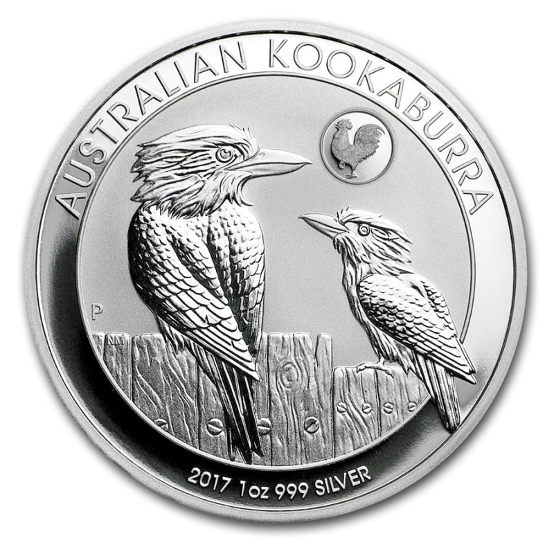 Srebrna Moneta Australian Kookaburra 2017 Rooster Privy, 1 uncja - rewers