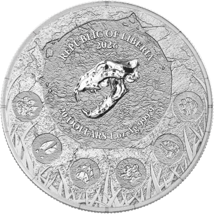 Srebrna Moneta Germania Mint Megafauna: Cave Lion BU, 1 uncja - rewers