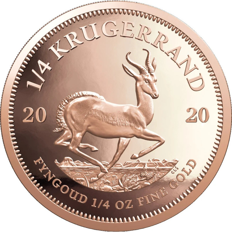 2020 Krugerrand Gold Investment Coin, 1/4 oz - reverse 2020 Krugerrand Gold Investment Coin, 1/4 oz - reverse