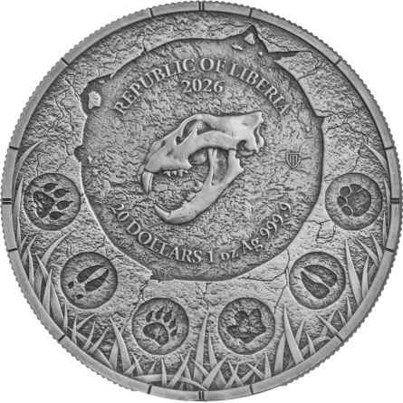 Srebrna Moneta Germania Mint Megafauna: Cave Lion 2026 Oblivion, 1 uncja - rewers