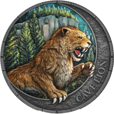 Срібна монета Germania Mint Megafauna: Cave Lion 2026 Oblivion, 1 унція - реверс