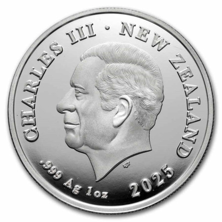 Silver Coin Dwelling Taniwha: Water, 1 ounce - obverse Silver Coin Dwelling Taniwha: Water, 1 ounce - obverse