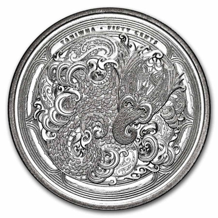 Silver Coin Dwelling Taniwha: Water, 1 oz - reverse Silver Coin Dwelling Taniwha: Water, 1 oz - reverse
