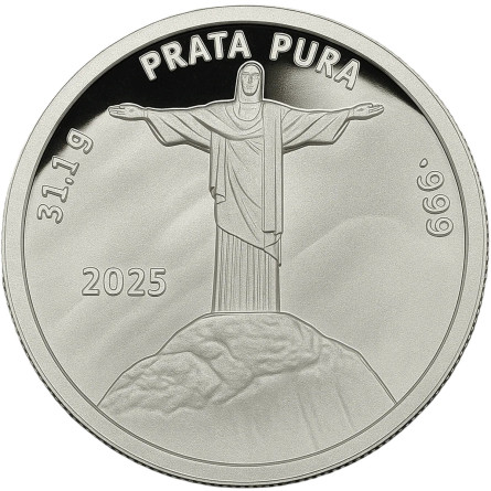 Срібна медаль Christo Redentor, 1 унція - реверс