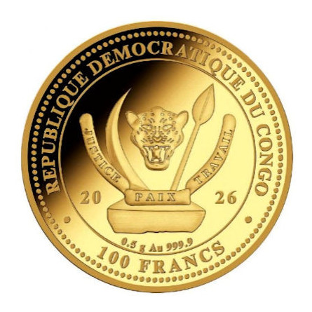 Złota Moneta Rocznica 100-tnych urodziny Marilyn Monroe 2026, 0,5 gr - rewers