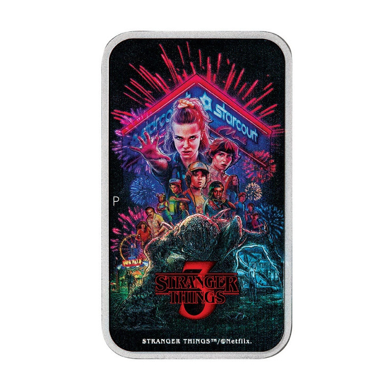 Срібна монета Stranger Things – Season 3 2026 Proof, 1 унція – реверс Срібна монета Stranger Things – Season 3 2026 Proof, 1 унція – реверс