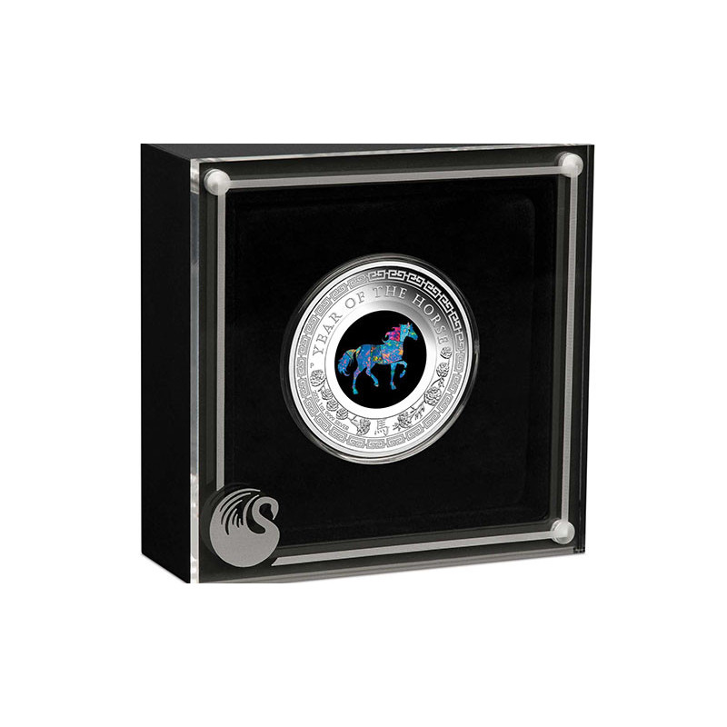 Srebrna Moneta Lunar Opal Year of the Horse 2026, 1 uncja - box