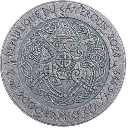 Srebrna Moneta The Way to Valhalla: Ivar the Boneless 2026, 2 uncje - rewers