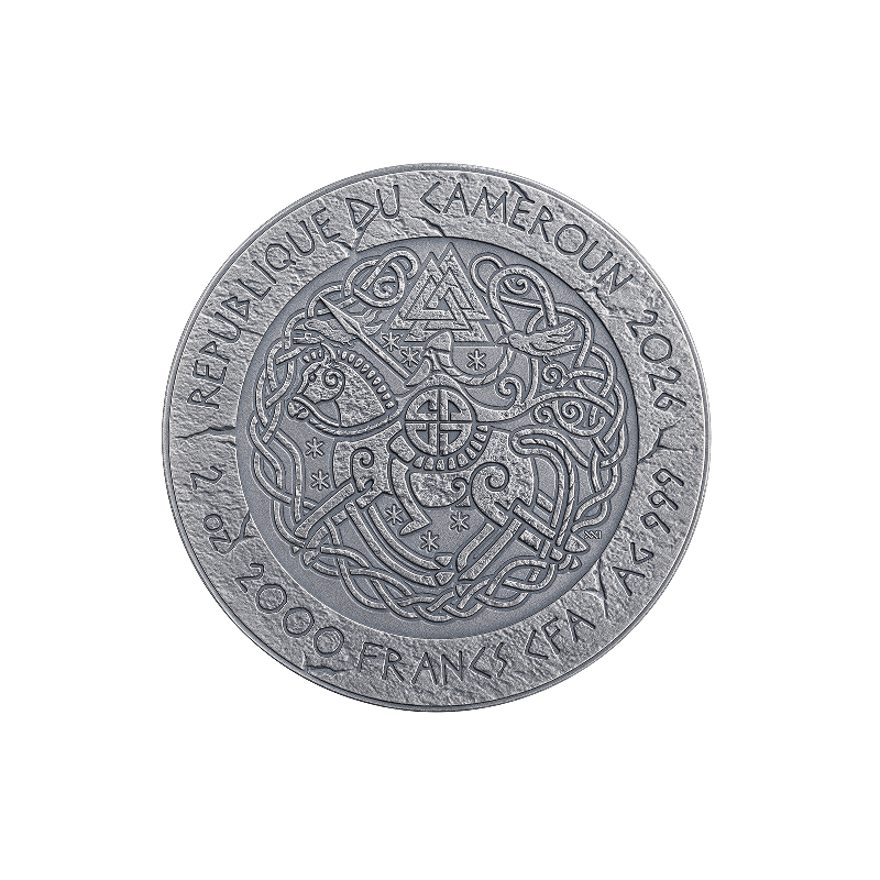 The Way to Valhalla: Ivar the Boneless 2026 Silver Coin, 2 ounces - obverse