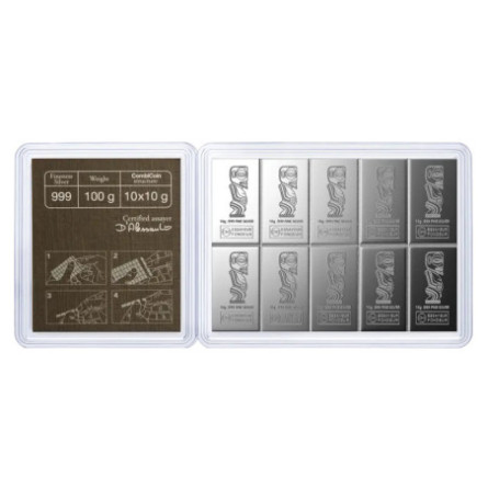 Srebrna Sztabka CombiCoin 10 X 10g valcambi
