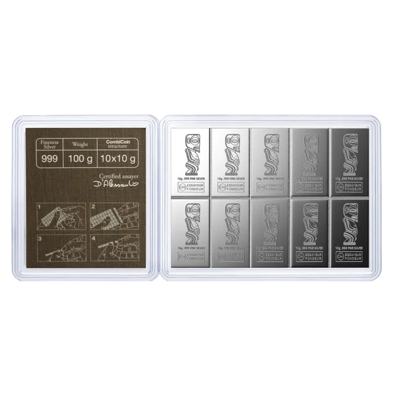 Srebrna Sztabka CombiCoin 10 X 10g valcambi