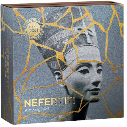 Silbermünze Kintsugi Art Nefertiti 2026, 2 Unzen – Box 2 Silbermünze Kintsugi Art Nefertiti 2026, 2 Unzen – Box 2