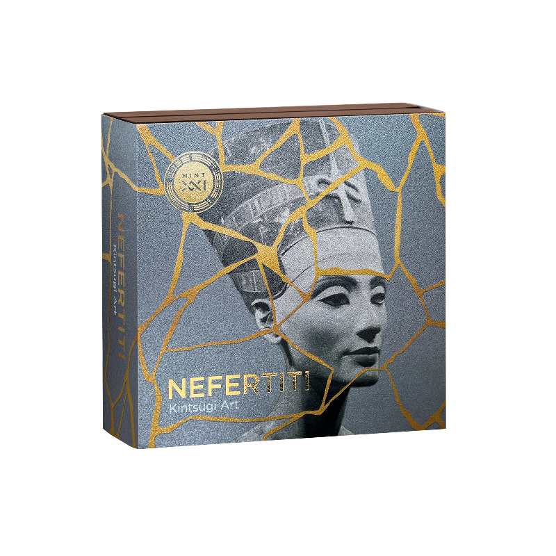 Silbermünze Kintsugi Art Nefertiti 2026, 2 Unzen – Box 2 Silbermünze Kintsugi Art Nefertiti 2026, 2 Unzen – Box 2