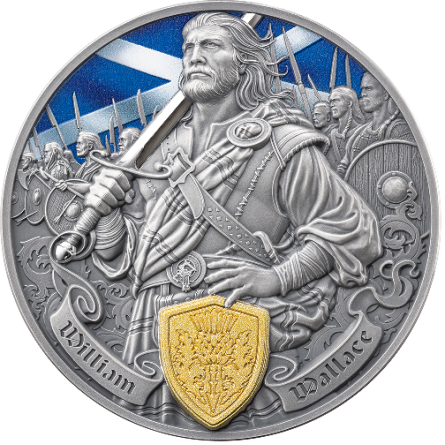 Srebrna Moneta Legends of Battlefield: William Wallace 2026, 2 uncje - rewers