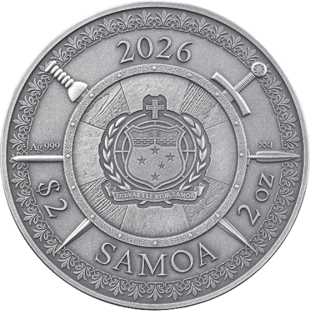 Srebrna Moneta Legends of Battlefield: William Wallace 2026, 2 uncje - rewers