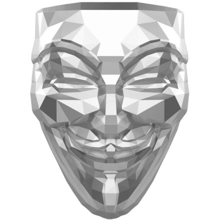 Silbermünze Silver Rebel Mask, 2 Unzen – Vorderseite Silbermünze Silver Rebel Mask, 2 Unzen – Vorderseite