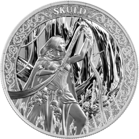 Срібна монета Germania Mint: Норни Скульд  2026, 1 унція - аверс