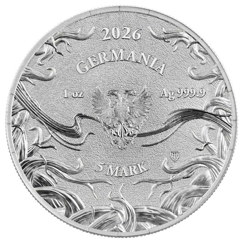 Germania Mint Silver Coin: Norns Werdanda 2026, 1 ounce - reverse