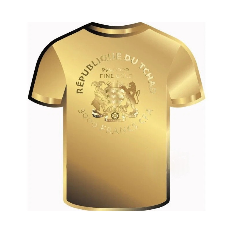 Goldmünze Tschad, Trikot mit polnischer Flagge, 1/1000 Unze zurück Goldmünze Tschad, Trikot mit polnischer Flagge, 1/1000 Unze zurück