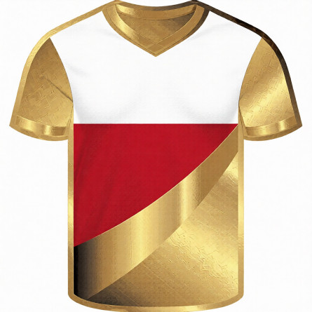 Złota Moneta Czad, Trykot flaga Polski, 1/1000 uncji front