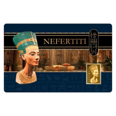 Nefertiti-Goldbarren – Karte 1/1000 Unzen, Vorderseite