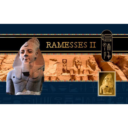 Ramses II Gold Bar Card 1/1000 ounce Front