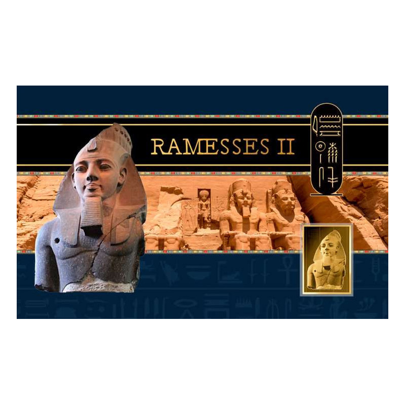 Złota Sztabka Ramzes II Karta 1/1000 uncji Front