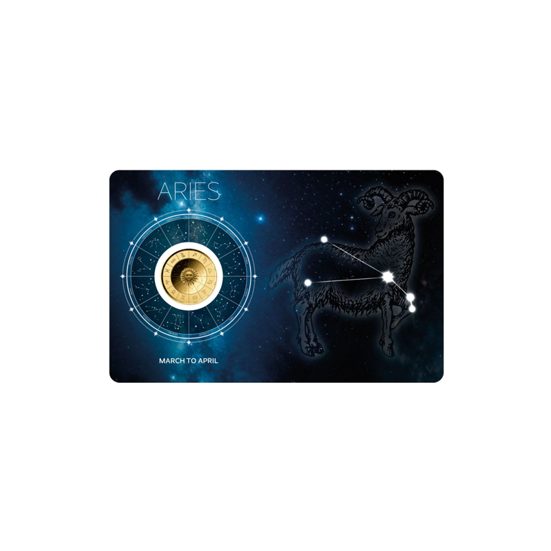 Aries Zodiac Sign Coin 1/1000 oz front