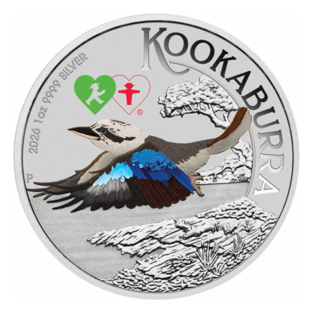 2026 WMF Australian Kookaburra Silver Coin, 1 oz - reverse 2026 WMF Australian Kookaburra Silver Coin, 1 oz - reverse