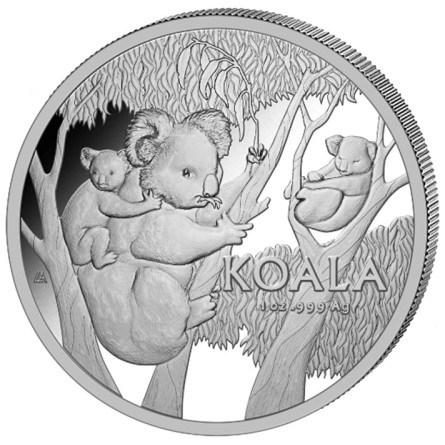 Silbermünze RAM Koala 2026, 1 Unze Vorderseite Silbermünze RAM Koala 2026, 1 Unze Vorderseite