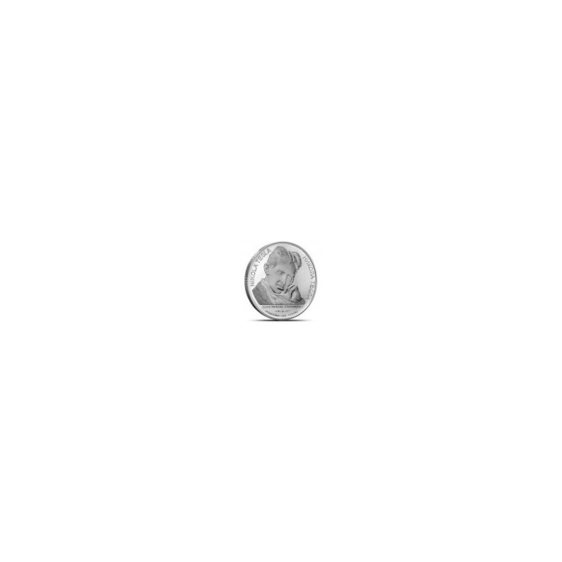 Tesla Energy Medicine Silver Coin, 1 oz front Tesla Energy Medicine Silver Coin, 1 oz front
