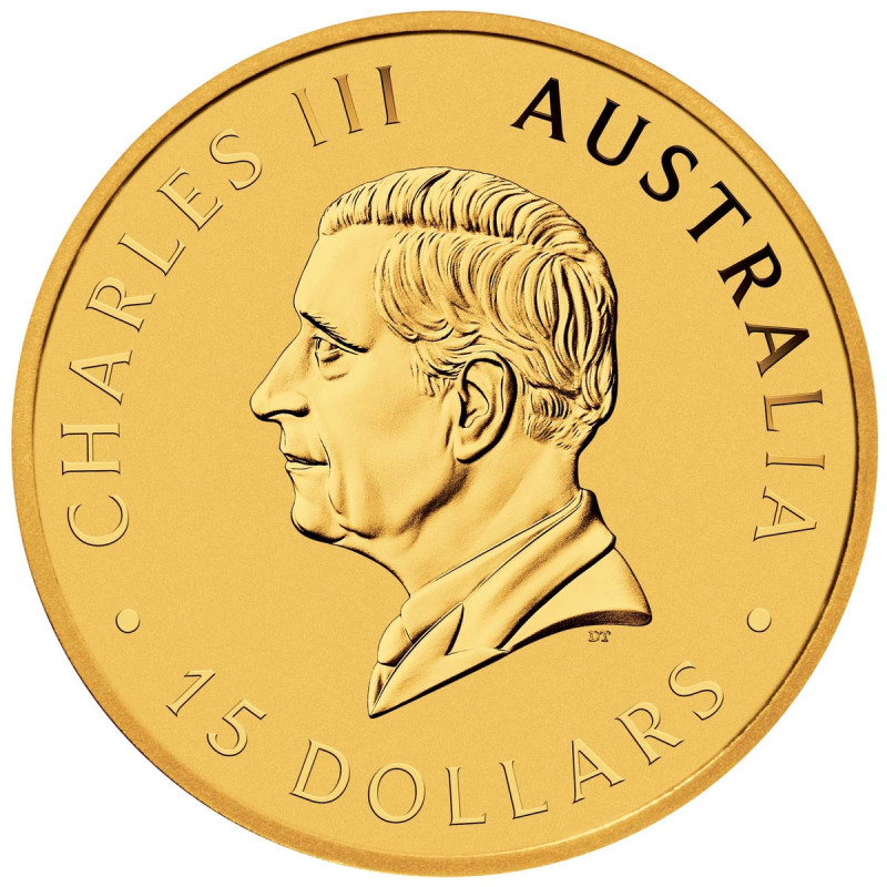 Goldmünze Australian Kookaburra 2026, 1/10 Unze – Vorderseite