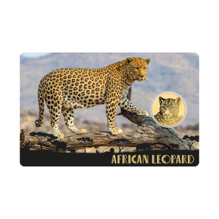 Złota moneta African Leopard 1/1000 uncji karta front
