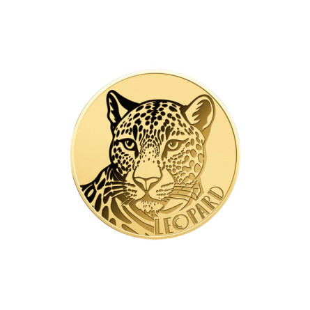 Złota moneta African Leopard 1/1000 uncji karta coin front