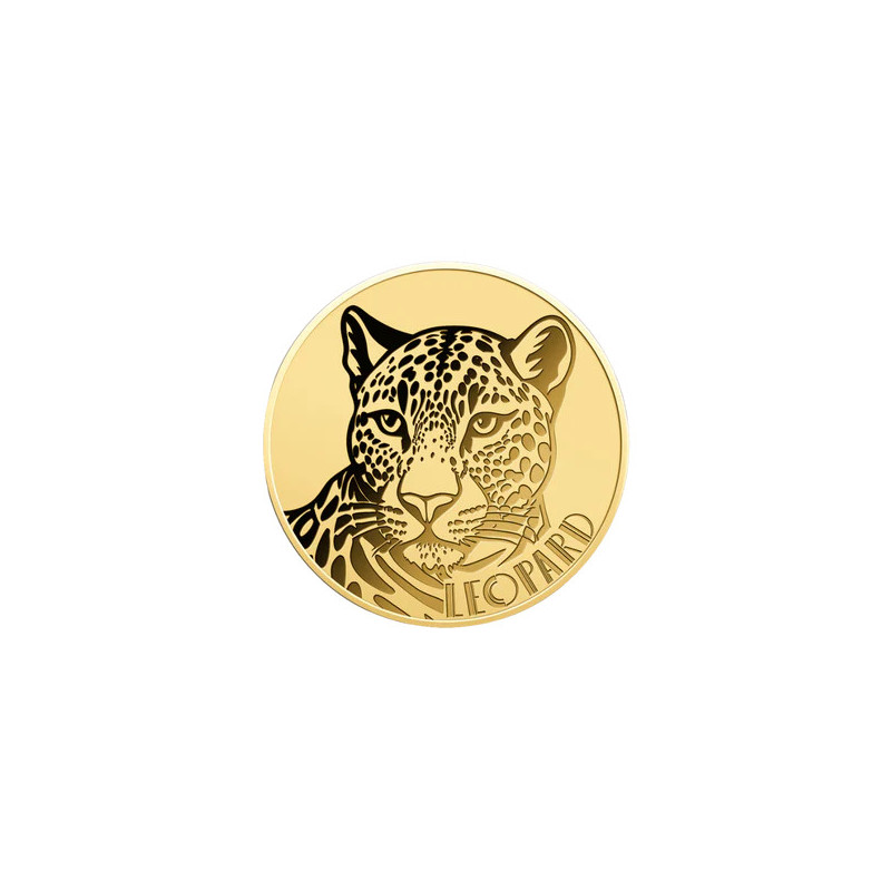 Złota moneta African Leopard 1/1000 uncji karta coin front