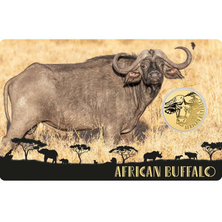 Złota moneta African Buffalo 1/1000 uncji karta front