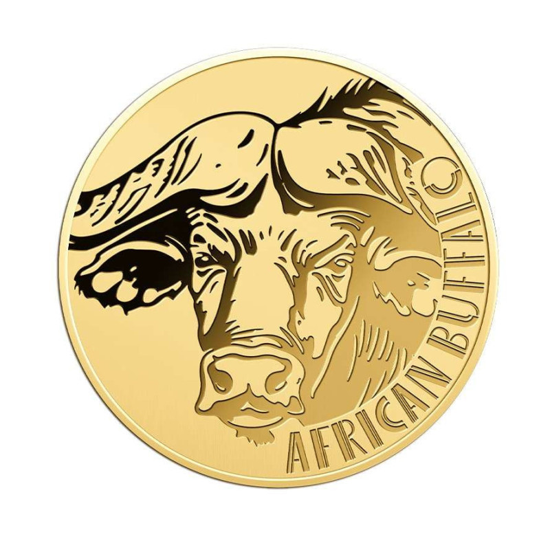 Złota moneta African Buffalo 1/1000 uncji karta coin front