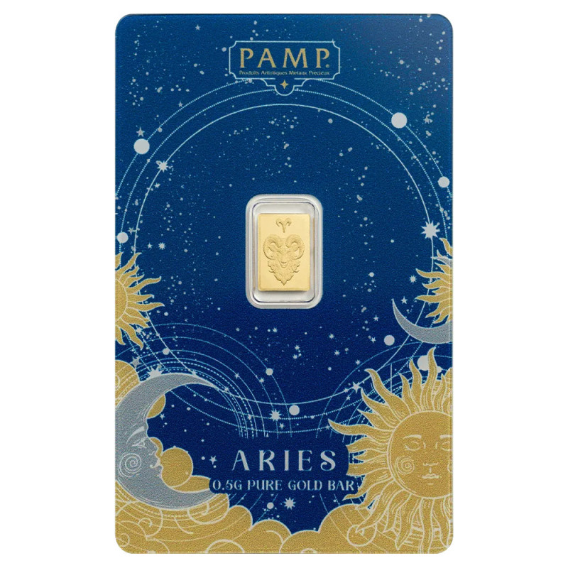 Goldbarren PAMP Zodiacs: Widder 0,5 Gramm 1 Goldbarren PAMP Zodiacs: Widder 0,5 Gramm 1