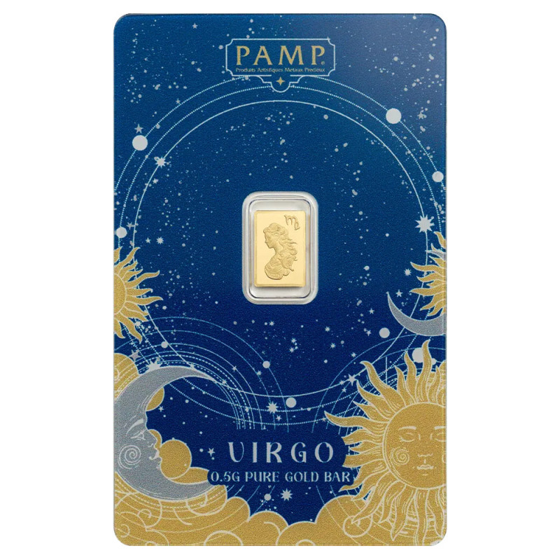 PAMP Zodiacs Gold Bar: Virgo 0.5 gram -1 PAMP Zodiacs Gold Bar: Virgo 0.5 gram -1