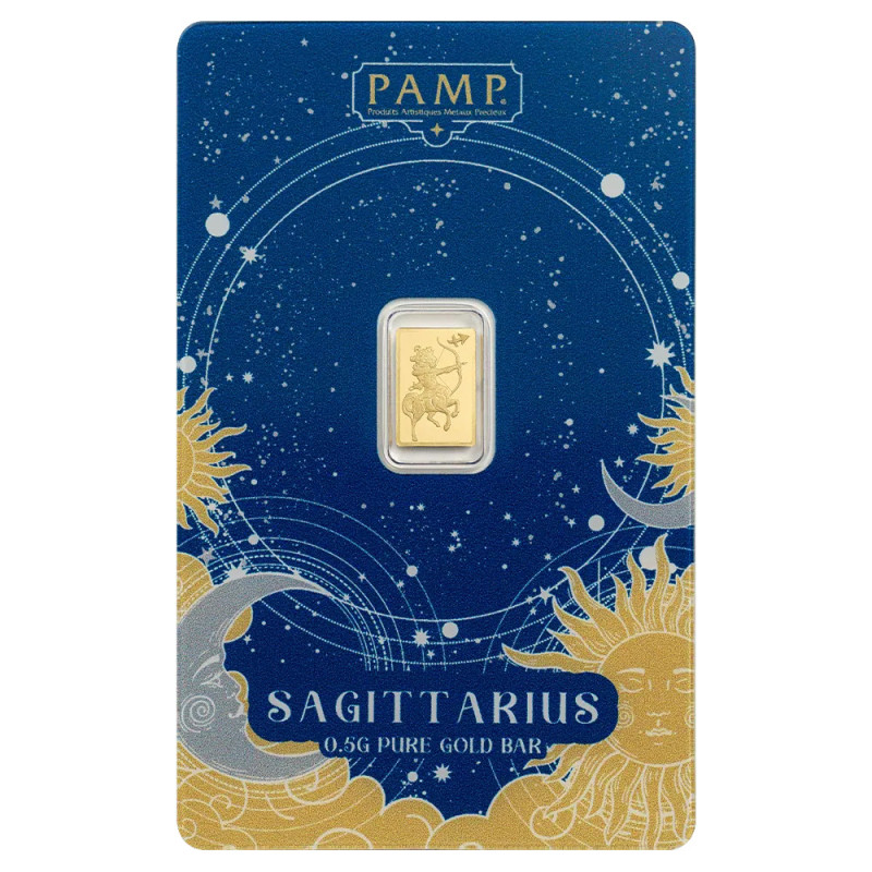 Goldbarren PAMP Zodiacs: Sagittarius 0,5 Gramm 1