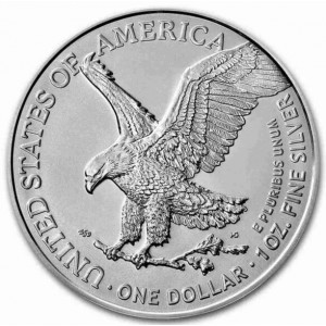 Silbermünze American Eagle Jahrgang zufällig MS69, 1 Unze – Slab