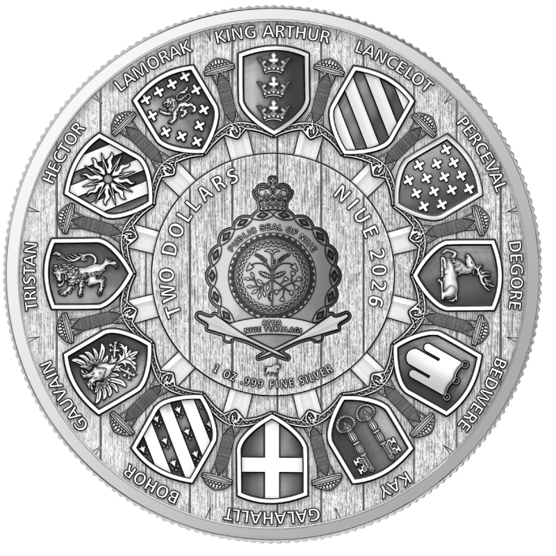 Camelot Silver Coin: Sir Lancelot 2024, 1 oz - obverse Camelot Silver Coin: Sir Lancelot 2024, 1 oz - obverse