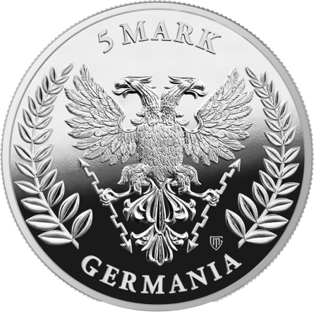 Srebrna Moneta Germania 2026 Proof, 1 uncja - rewers
