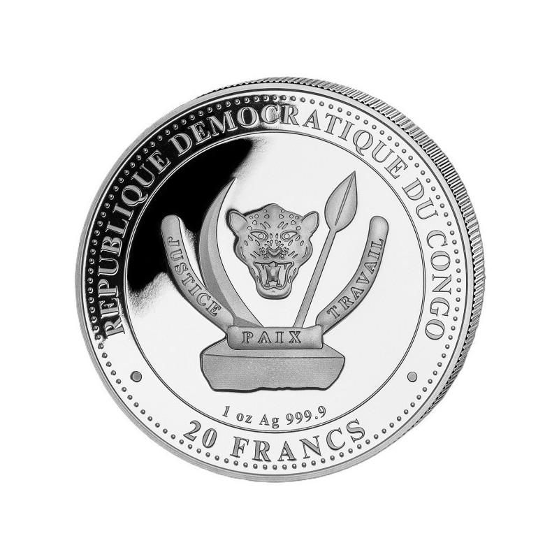 Prehistoric Life II: Velociraptor 2026 Color Silver Coin, 1 oz - obverse Prehistoric Life II: Velociraptor 2026 Color Silver Coin, 1 oz - obverse